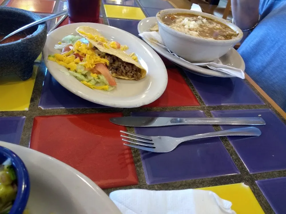 Chicken Tortilla Soup and Beef Taco